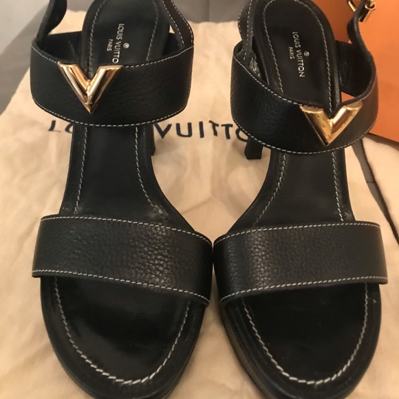 Like New - Louis Vuitton Black Heels - Picture 2 of 8